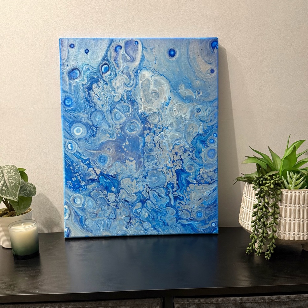 Original Abstract Art 16x20 One Of Kind Handmade Painting On Canvas